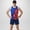Red and blue, variant on Men's Seamless Heat-Sealed Running Tank Top – Lightweight, Moisture-Wicking, Reflective, Breathable Athletic Vest for Marathon, Track & Field, Cross-Country Training