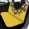 thumbnail image 4 of Uourmeti Car Seat Covers Interior Decor Polyester, Compatible with SUV Seats Auto Seats, for Cars Truck, Yellow Floral Embroidery Design, 4 of 10