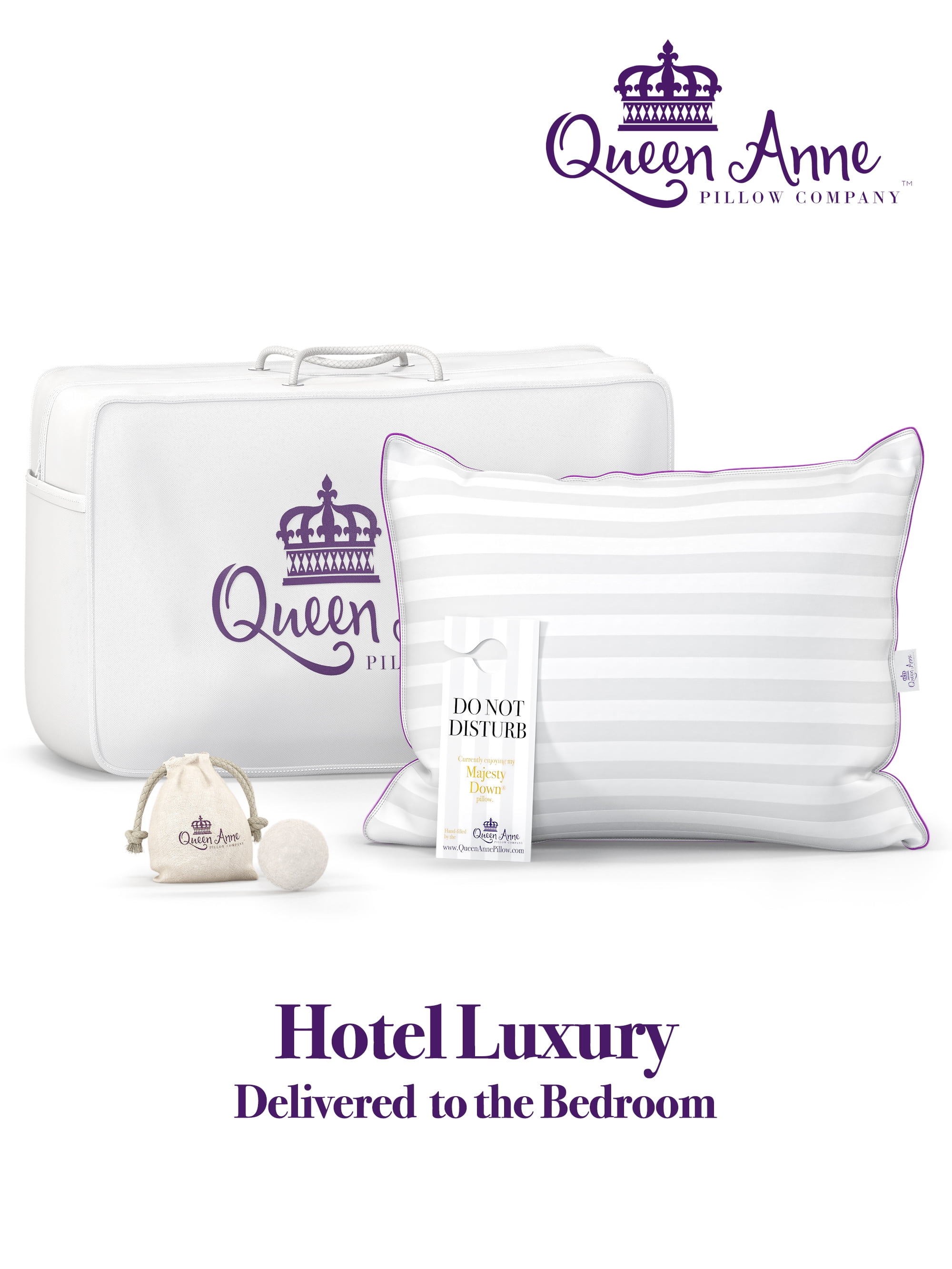 Luxury Down Alternative Pillow - Hypoallergenic Allergy Free Bed Pillow - Made in USA (King Soft)