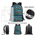 thumbnail image 5 of Uorisanigo Red Tractor Printed Backpack Schoolbags 17 Inch for Kindergarten, Preschool, Elementary Kids Children Travel Casual Daypack with Adjustable Shoulder Straps Large Capacity, 5 of 6