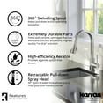 thumbnail image 5 of Karran Weybridge Single-Handle Pull-Down Sprayer Kitchen Faucet with Matching Soap Dispenser in Chrome, 5 of 8