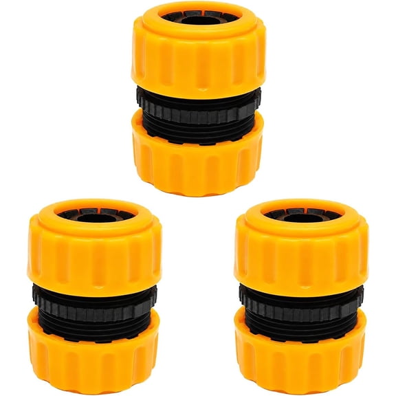 ICERUN Garden Hose Repair Kit,3/4"&5/8"Plastic Water Hose Mender Connector,Tool Hose End Repair Fittings,Leak-Proof Coupler for Fixing Leaking Or Extending Garden Hoses,3Pcs