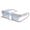 Transparent Blue Lens, variant on Men's Narrow Rectangular Sunglasses with UV400 Protection Metal Frame AC Lens for Sun Protection Outings Stage