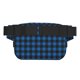 thumbnail image 3 of Fotbe Blue Black Plaid Cangurera Cuadrada con Estampado de Doble Capa, Bolsa de Cintura Ajustable Mini para Hombres y Mujeres, 3 of 9