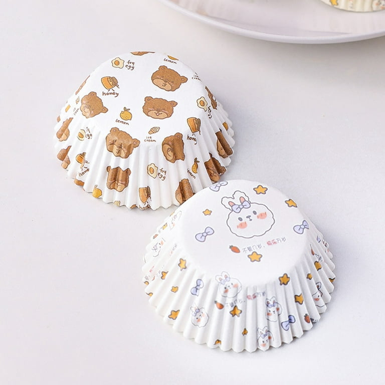 Muffin Cups 125Pcs, Heat-Resistant, Oilproof, Nonstick, Disposable, Cartoon  Large Cupcake Paper Cups, Baking Tool 