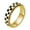 Gold, variant on PAMTIER Fidget Spinner Ring for Women Men Black and White Checkered Pattern Stainless Steel Anxiety Relief Thumb Rings Relieving Boredom Silver Size 7