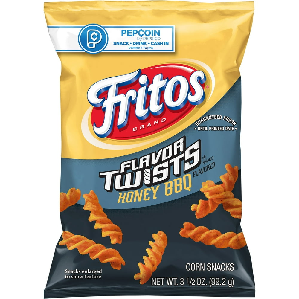 Fritos Flavor Twists Honey BBQ Flavored Corn Chips, 3.5 oz Bag