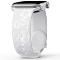 thumbnail image 1 of Correa Con Grabado Floral Compatible Con Apple Watch Band De 38 Mm, 40 Mm, 41 Mm, 42 Mm, 44 Mm, 45 Mm, 46 Mm, 49 Mm, Correa De Silicona Brillante Con Diseño De Flores Silvestres Para Iwatch Band Serie, 1 of 5