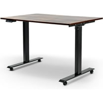 SuperHandy Standing Desk Adjustable Height (48'' x 30''), 3 Memory Presets - Large Electric Sit-Stand Adjustable Height up to 49'' - Rustic Wood