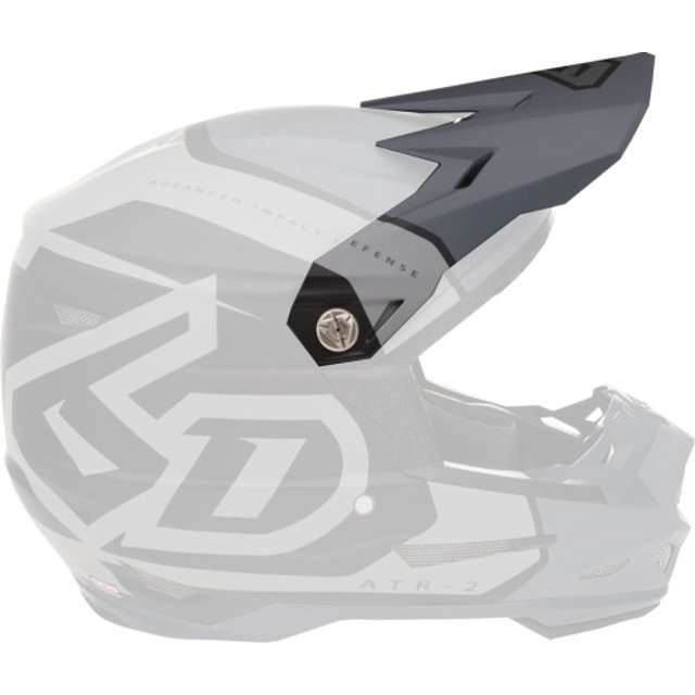 6D Visière Casque ATR-2Y Gris Foncé Gris Blanc