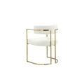thumbnail image 5 of Fur Dining Chair in Brushed Gold and Black Boucle, 5 of 10
