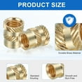 thumbnail image 3 of 46 Pcs Threaded Inserts, M3 Brass Heat Set Insert for 3D Printing, M3x4.5x4mm, 3 of 6
