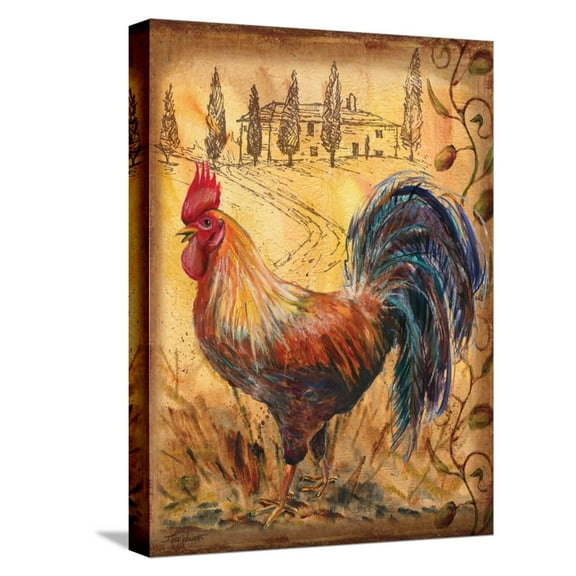 Art.com Tuscan Rooster II Stretched Canvas Print Wall Art by Todd Williams, 12" x 16"
