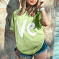 thumbnail image 6 of Baqcunre Valentine'S Day Shirts For Women Men And Women With With Love Printed Couple T Shirt Short Sleeve Top(Green XS-4XL),Womens Tops Graphic Tees For Women Shirts For Women Womens Tops, 6 of 6