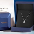 thumbnail image 4 of Gem Stone King 14K White Gold IGI Certified White Lab Grown Diamond Teardrop Pendant Necklace for Women | 1.00 Cttw | E-F Color | VS1-VS2 Clarity | Pear Shape 9X6MM | With 18 inch Chain, 4 of 6