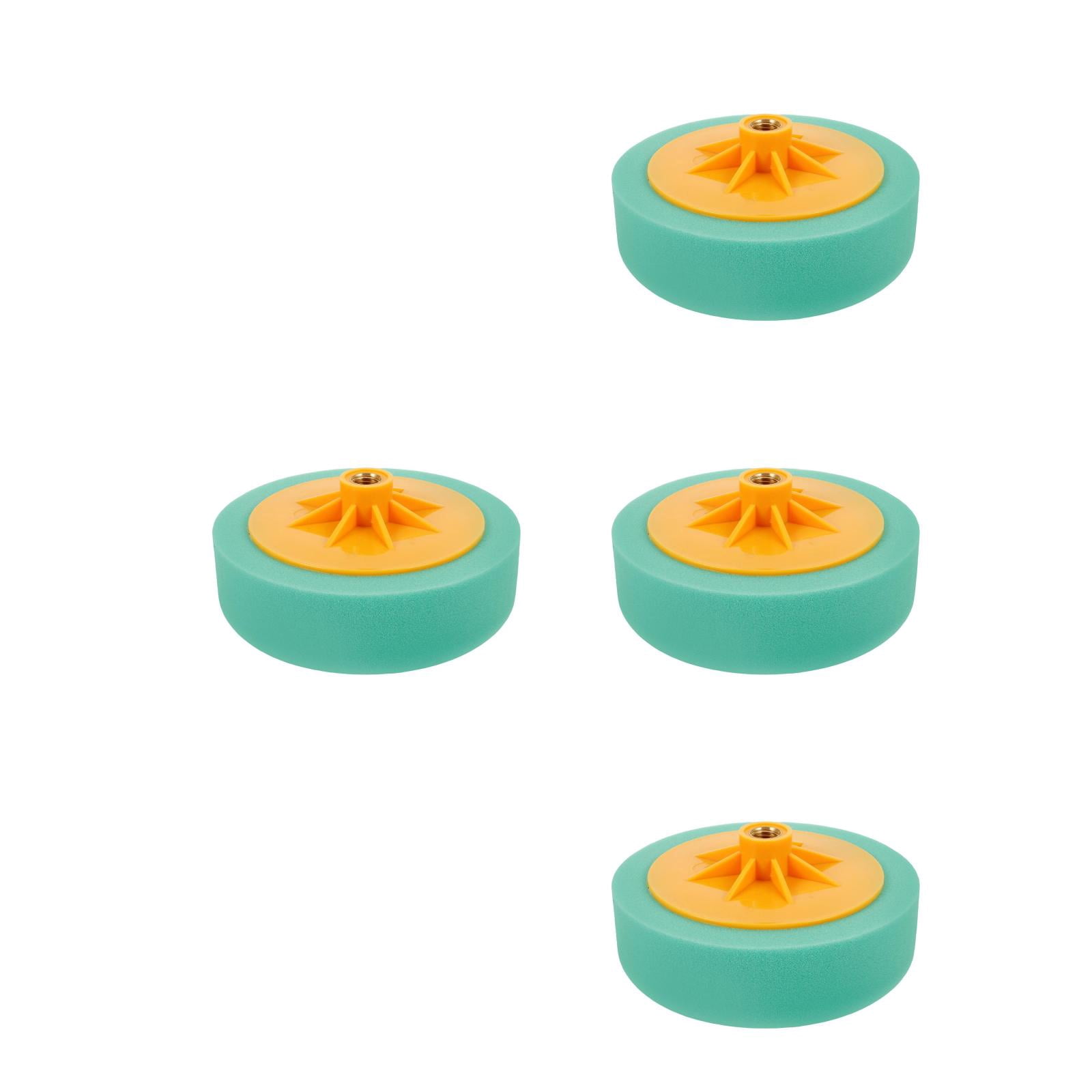Raindrops 4-Pack Honeycomb Polyester Car Wax Applicator Pads, Buffing Sponge Set for Car Detailing, Fits Drill Buffer Polisher