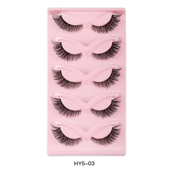 Fiudx Pestañas Postizas de Visón Sintético de Aspecto Natural, Diseño Ligero y Cómodo, Realce Espectacular de Ojos, Maquillaje para Fiestas, Celebraciones En Festivales, Opción Vegana y Libre de Crue