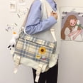 thumbnail image 3 of Kawaii Cute Plaid Mochila Japonesa Mochila Pins Bolsas de Hombro (Amarillo) Likrtyny Para estrenar, 3 of 9
