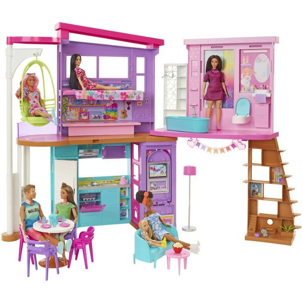Barbie House (42 in) Dollhouse Playset, Toy for 3 Year Olds & Up Walmart.com