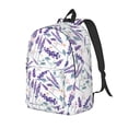 thumbnail image 1 of Disketp Lavender Flowers Mochila de Lona Estampada, Mochila Escolar de Viaje Ligera para Estudiantes y Portátil-Small, 1 of 5