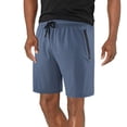 thumbnail image 1 of Pantalones cortos deportivos Adepaton para hombre azules con bolsillos con cremallera secado rápido, 1 of 5