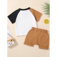thumbnail image 3 of Coduop Baby Boy Summer Outfit Set Short Sleeve T-shirt and Shorts 2pcs Clothes Tracksuit Set, 3 of 9