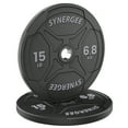 thumbnail image 1 of Synergee Bumper Plates – Durable Olympic Weight Plates, Low-Bounce Rubber for Strength Training, Powerlifting, and Functional Workouts., 1 of 6
