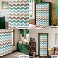 thumbnail image 6 of Shower Curtain, Abstract Cyan-brown Water Ripple Waterproof Shower Curtain Set with Hooks for Bathroom Showers,Stalls and Bathtubs,60x72In Gradient Striped, 6 of 9