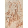 thumbnail image 3 of Abraham Bloemaert 17x24 Black Modern Framed Museum Art Print Titled - Studies of Legs and Drapery (Recto), 3 of 5