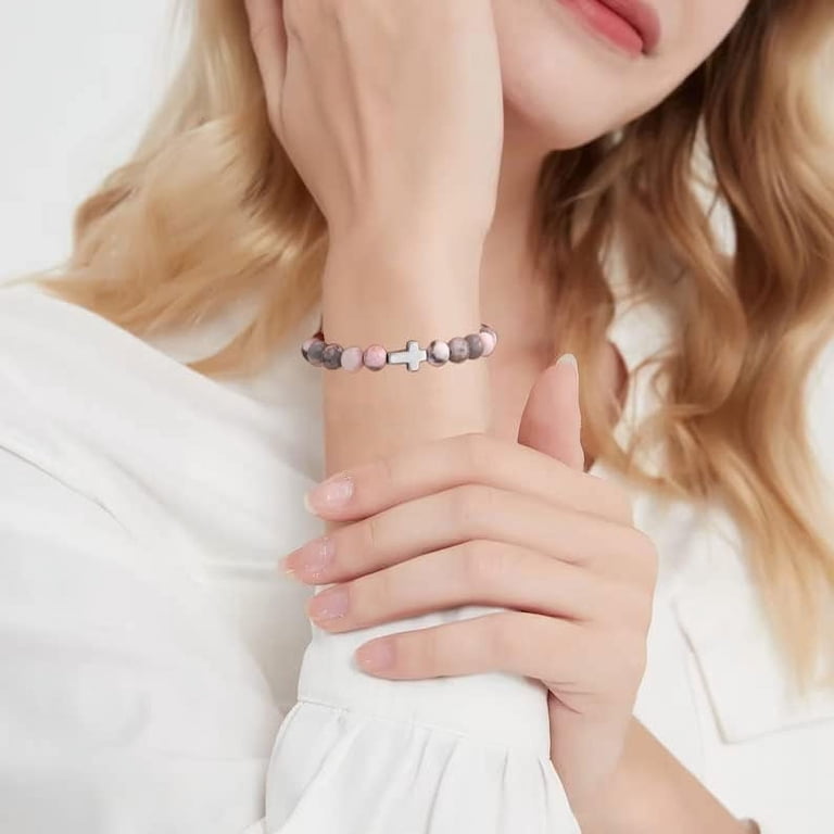 Silver Interlocking Circles Bracelet - Adjustable 6.2-8.2 Inch, Cubic Zirconia Heart, Gift For Mom Daughter Sister 2 thumbnail image