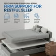 thumbnail image 2 of Continental Sleep, Box Spring Bed Base King Size, 2-Inch Wood Mattress Foundation, Quiet Noise Free, 2-Pieces Under Mattress Support BoxSpring, Fully Assembled, White, 2 of 6