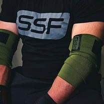 SERIOUS STEEL FITNESS Weightlifting Elbow Wraps (Pair 120 cm (47") or 160 cm (63"))
