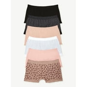 Joyspun Women's Seamless Boyshort Panties, 6-Pack, Sizes XS to 3XL