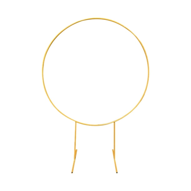 Marco de arco de boda, marco de soporte de fondo de círculo de boda, kit de arco de globo, soporte resistente para jardín, césped, decoración de boda, Aureato 1m 6 Tubos