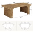 thumbnail image 2 of Tribesigns 70.9" Executive Office Desk with Arched Design, Large Wood Grain Computer Desk for Home Office, Modern Writing Table Workspace, 2 of 5