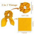 thumbnail image 4 of 8PCS Satin Bow Hair Scrunchies Solid Color Bunny Ear Scrunchie Bowknot Hair Tie, 4 of 10