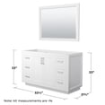 thumbnail image 4 of Wyndham Collection Miranda 54" Wood Single Bathroom Vanity in White/Nickel Trim, 4 of 5