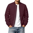 thumbnail image 5 of Thousandth Men's Bomber Jacket Reversible Warm Coat Quilted Lined Windproof Baseball Collar Jacket Casual Fall Winter Outerwear, 5 of 6