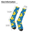 thumbnail image 2 of Naloa Rubber Duck Thigh High Socks Extra Long Stretchy Sock Women Over Knee High Opaque Stocking Daily Wear, 2 of 6