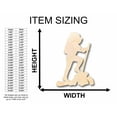 thumbnail image 2 of Unfinished Wood Hiker Silhouette - Craft- up to 46" DIY 10" / 1/8", 2 of 3