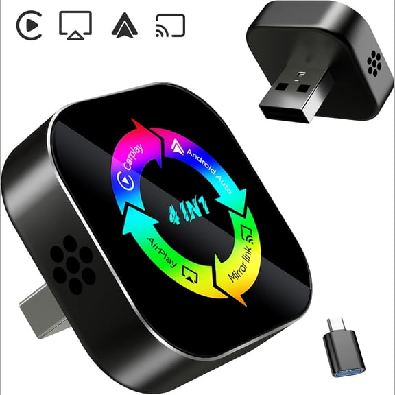 Wireless CarPlay Adapter for iPhone - Mini Plug & Play Auto Connect, Low Latency, iOS 10  Compatible Most CarPlay Cars