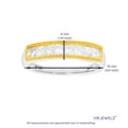 thumbnail image 5 of Vir Jewels 3/4 CTTW Princess Diamond Wedding Band for Women in 14K White Yellow Gold Milgrain, 5 of 8