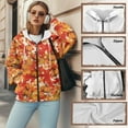thumbnail image 6 of FOR U DESIGNS Thanksgiving Oversized Zip Up Hoodie for Womens Long Cardigan Comfortable Hooded Size XS Ladies Zipper Maple Leaf Hoodies with Pockets and Drawstring Fall, 6 of 7