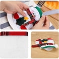 thumbnail image 3 of Cubiertos de Navidad, 6 piezas lindo muñeco de nieve cuchara cuchillo tenedores bolsa de vajilla, decoración de mesa de cocina para fiesta de cumpleaños de Navidad, 3 of 5
