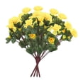 thumbnail image 1 of 4 manojos de flores artificiales de seda sintética, rododendros, decoración reutilizable. Amarillo, 1 of 9