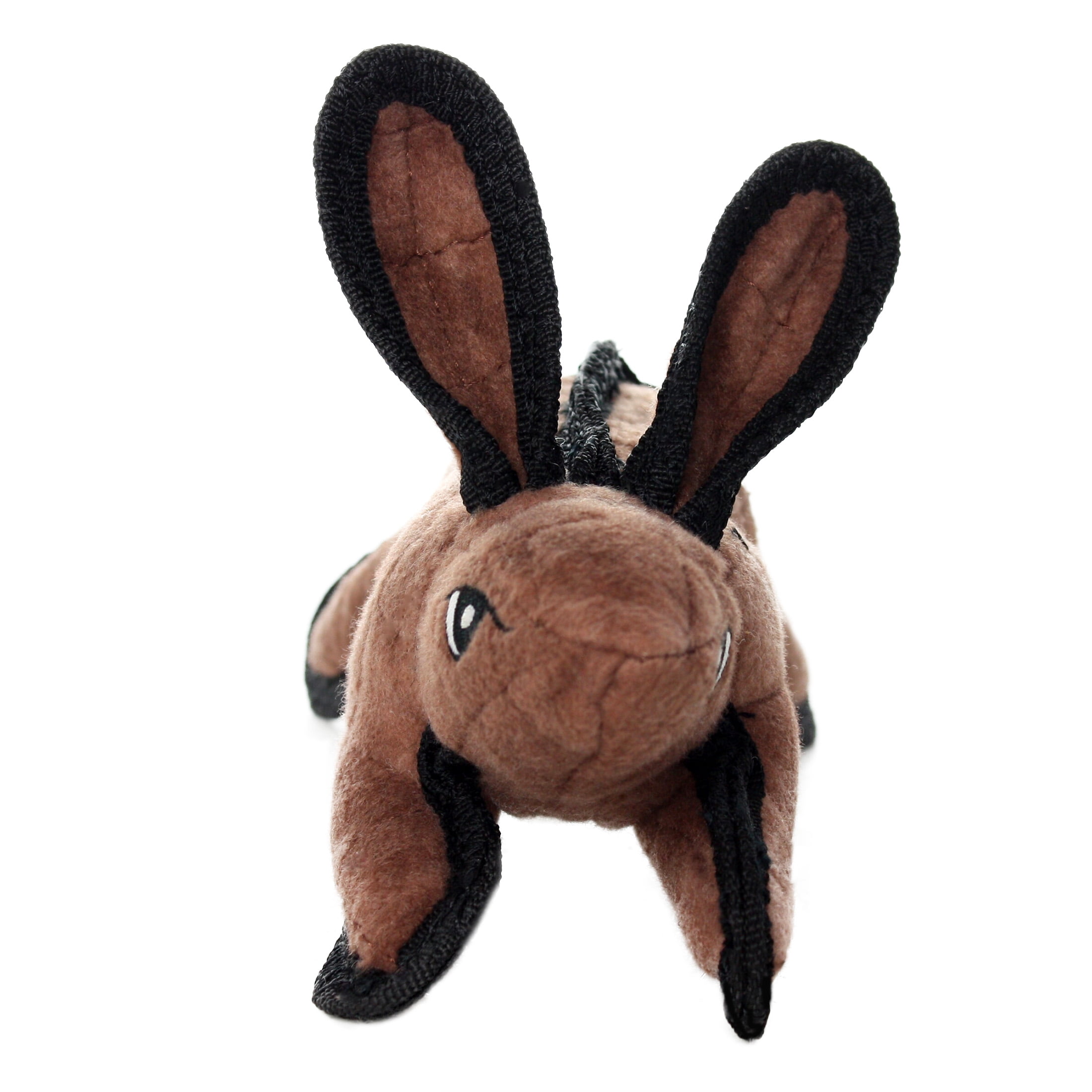 Tuffy Jr Barnyard Rabbit Brown Durable Plush Squeaky Dog Toy
