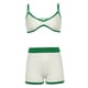 thumbnail image 5 of Conjunto de dos piezas para mujer, ropa de dormir, ropa de calle, traje de playa de verano, cintura alta, pantalones cortos S, 5 of 9