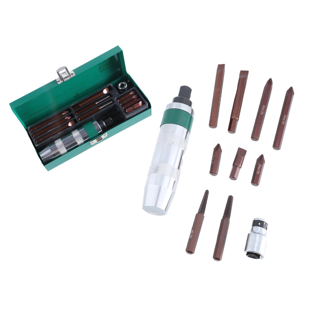 MOMOJIA Impacts Screwdriver Set Hand Manual Reversible Impacts Driver Set Extractor Bit