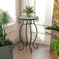 thumbnail image 1 of Costway Table d'Appoint Extérieure en Mosaïque, Table d'Extrémité Ronde avec Plateau en Carreaux de Céramique Résistant aux Intempéries, 1 of 10