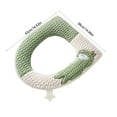 thumbnail image 4 of Sentmoon Padded Toilet Seat Toilet Seat Cover Household Toilet Seat Cushion General Use Knitted Toilet Seat Cover Season Washable Toilet Seat Cushion O Shape, 4 of 7